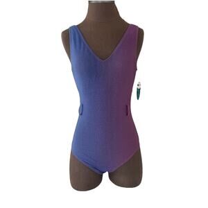 NEW! Mynah One Piece Swimsuit Womens Size M Sparkle *NO BELT